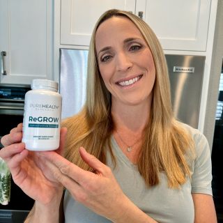 influencer with a bottle