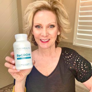 influencer with a bottle